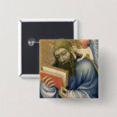 St. Matthew, van de kapel van Karlstejn Vierkante Button 5,1 Cm (Voorkant /achterkant)
