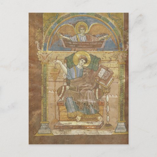 St. Matthew, van het evangelie van de Riquier Briefkaart (Voorkant)
