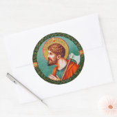 St. Matthias de apostel (JMAS 09) Ronde Sticker (Envelop)