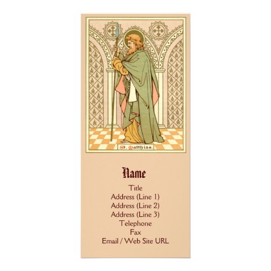 St. Matthias de Apostle (RLS 11) Rackkaart 1 Reclamekaart (Voorkant)