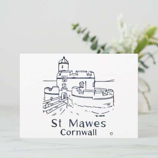 St Mawes Castle card Bedankkaart (Staand voorkant)