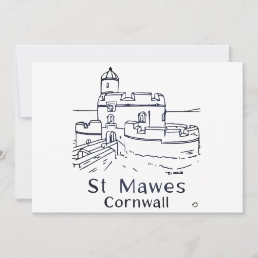 St Mawes Castle kaart (Voorkant)