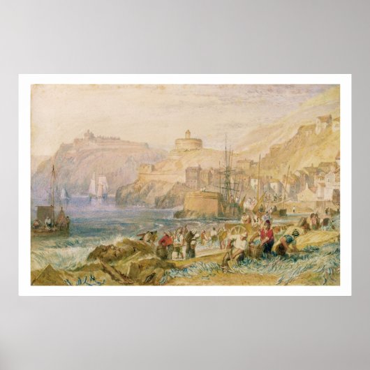St. Mawes, Cornwall, c.1823 (m/c op papier) Poster (Voorkant)