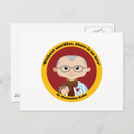 St. Maximilian Kolbe Briefkaart (Voorkant / Achterkant)
