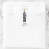 St. Maximilian Kolbe Flat Wenskaart Vierkante Sticker (Tas)