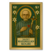 St. Maximilian Kolbe Katholieke Trouwtafel Kaart (Achterkant)