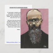 St. Maximilian Kolbe Prayer Kaart (Voorkant / Achterkant)