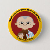St. Maximilian Kolbe Ronde Button 5,7 Cm (Voorkant)