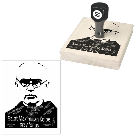 St. Maximilian Kolbe Rubber Stamp Rubberstempel (Gestempeld)