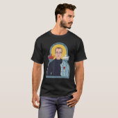 St Maximilian Kolbe Twee kronen Katholieke Sint Po T-shirt (Voorkant volledig)