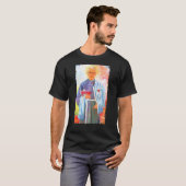 St Maximilian Kolbe Twee kronen Katholieke Sint T-shirt (Voorkant volledig)