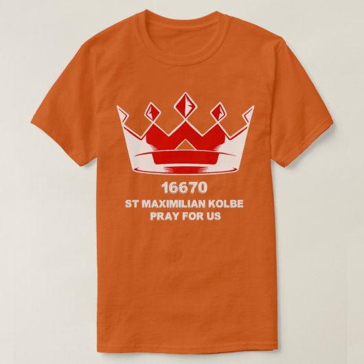 St Maximilian Kolbe Two Crowns Catholic Saint Gift T-shirt (Design voorkant)