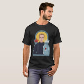 St Maximilian Kolbe Two Crowns Katholieke Saint Po T-shirt (Voorkant volledig)