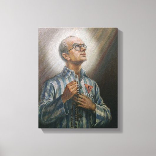 St Maximillian Kolbe Canvas Afdruk (Voorkant)