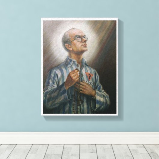 St Maximillian Kolbe Canvas Afdruk (Insitu (Houten vloer))