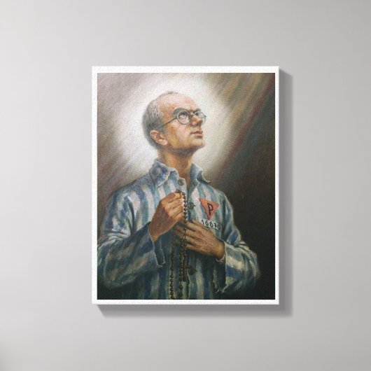 St Maximillian Kolbe Canvas Afdruk (Voorkant)