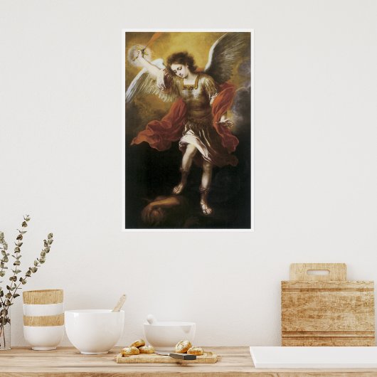 St. Michael, 1665-66 Bartolome Esteban Murillo Poster (Keuken)