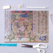 St. Michael Aartsengel Antiek Koorperkament Tissuepapier (Craft)