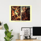 St MICHAEL AARTSENGEL DIE SATAN OVERWINDT Poster (Thuiskantoor)