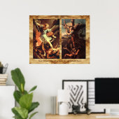 St MICHAEL AARTSENGEL DIE SATAN OVERWINDT Poster (Thuiskantoor)