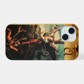 St MICHAEL AARTSENGEL DIE SATAN OVERWINNEN Monogra iPhone 15 Case (Achterkant horizontaal)