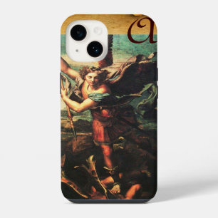 St MICHAEL AARTSENGEL DIE SATAN OVERWINNEN Monogra iPhone 14 Hoesje