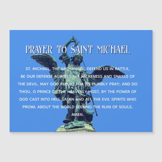 St Michael Aartsengel Gebed Magnetische kaart (Voorkant)