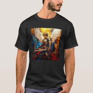 St Michael Aartsengel Katholieke Heiligen Ontwerp T-shirt