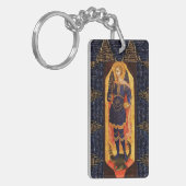 ST MICHAEL AARTSENGEL MET DRACHT Gebedsperkament Sleutelhanger (Voorkant Links)
