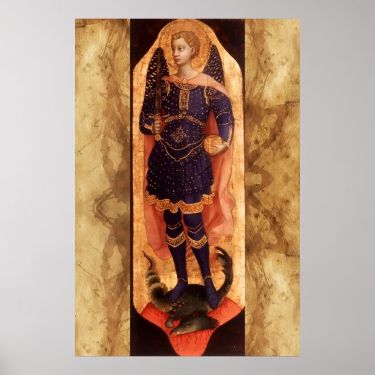 St MICHAEL AARTSENGEL MET DUIVEL Poster (Voorkant)
