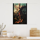 St MICHAEL AARTSENGEL OVERWINNEND SATAN Poster (Keuken)