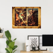 St MICHAEL AARTSENGEL OVERWINNENDE SATAN Poster (Thuiskantoor)