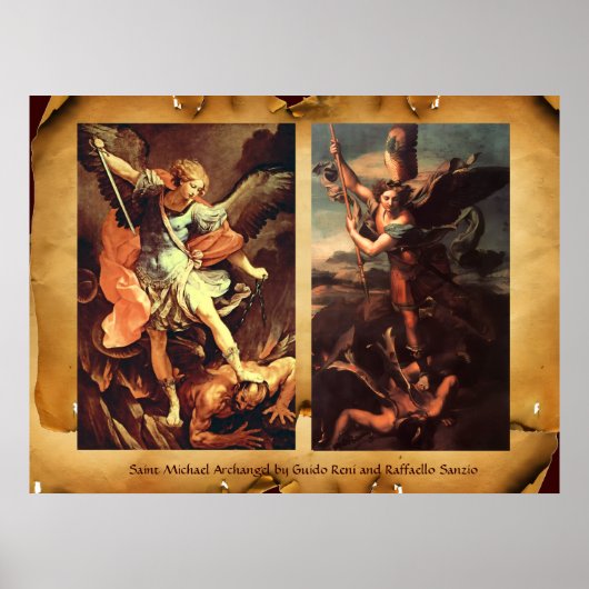 St MICHAEL AARTSENGEL OVERWINNENDE SATAN Poster (Voorkant)