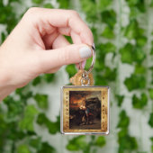 St Michael and the Dragon ,brown black Sleutelhanger (Hand)