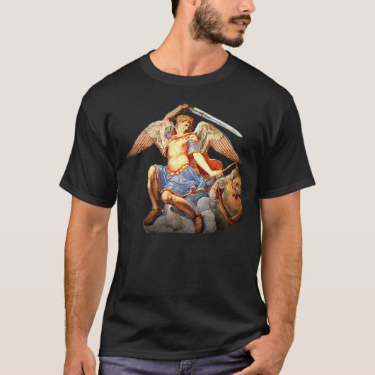 St. Michael Archangel Angel katholieke T-Shirt 2 (Voorkant)