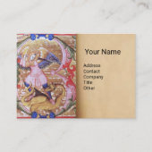 St. Michael Archangel Antiek Parchment Monogram B Visitekaartje (Voorkant)