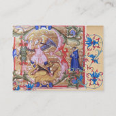 St. Michael Archangel Antiek Parchment Monogram B Visitekaartje (Achterkant)