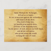 ST. MICHAEL ARCHANGEL EN DRAAK Sienese Gebed Feestdagenkaart (Achterkant)