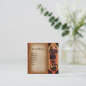 ST MICHAEL ARCHANGEL EN DRAGON Parchment Monogram Vierkante Visitekaartje (Staand voorkant)