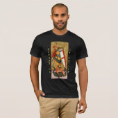 St. Michael Archangel en Dragon Sienese Black T-shirt (Voorkant volledig)