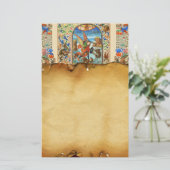 ST. MICHAEL ARCHANGEL EN DRAGON Vlaams Miniatuur Briefpapier (Staand voorkant)