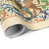 ST. MICHAEL ARCHANGEL EN DRAGON Vlaams Miniatuur Cadeaupapier (Rol Hoek)