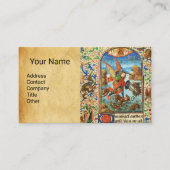 ST. MICHAEL ARCHANGEL EN DRAGON Vlaams Miniatuur Visitekaartje (Voorkant)