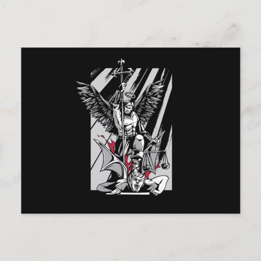 St Michael Archangel Evil Religion Faith Believer Briefkaart (Voorkant)