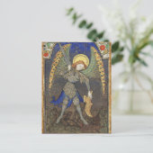 St. MICHAEL ARCHANGEL MET DEVIL Briefkaart (Staand voorkant)