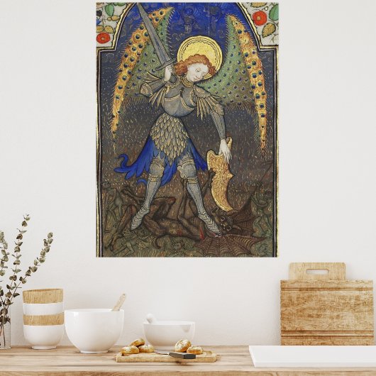 St. MICHAEL ARCHANGEL MET DEVIL Poster (Keuken)