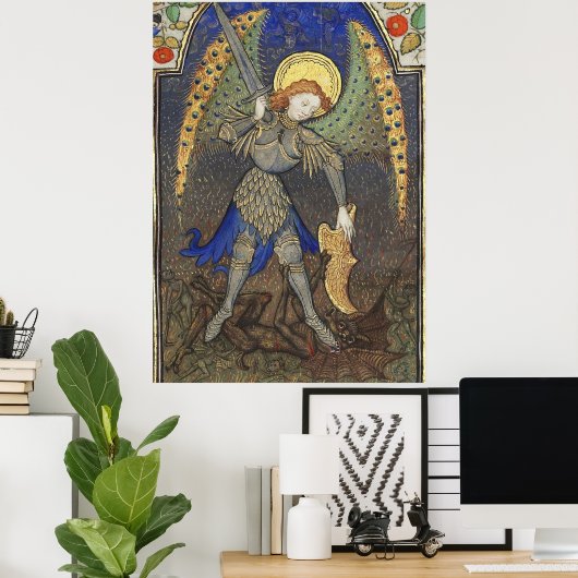 St. MICHAEL ARCHANGEL MET DEVIL Poster (Thuiskantoor)