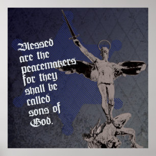 St. Michael Archangel Poster - Sheriff Star Adjunc