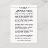 St. Michael Archangel Protection Katholieke Prayer Informatiekaartje (Achterkant)