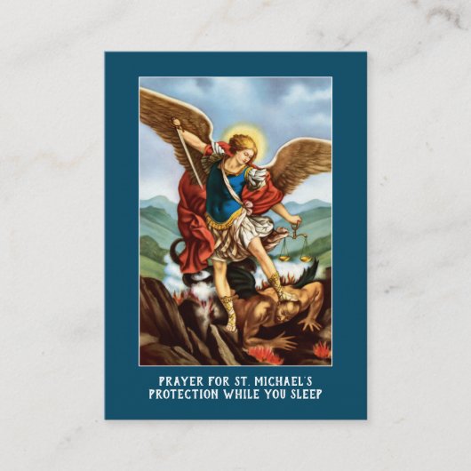 St. Michael Archangel Protection Katholieke Prayer Informatiekaartje (Voorkant)